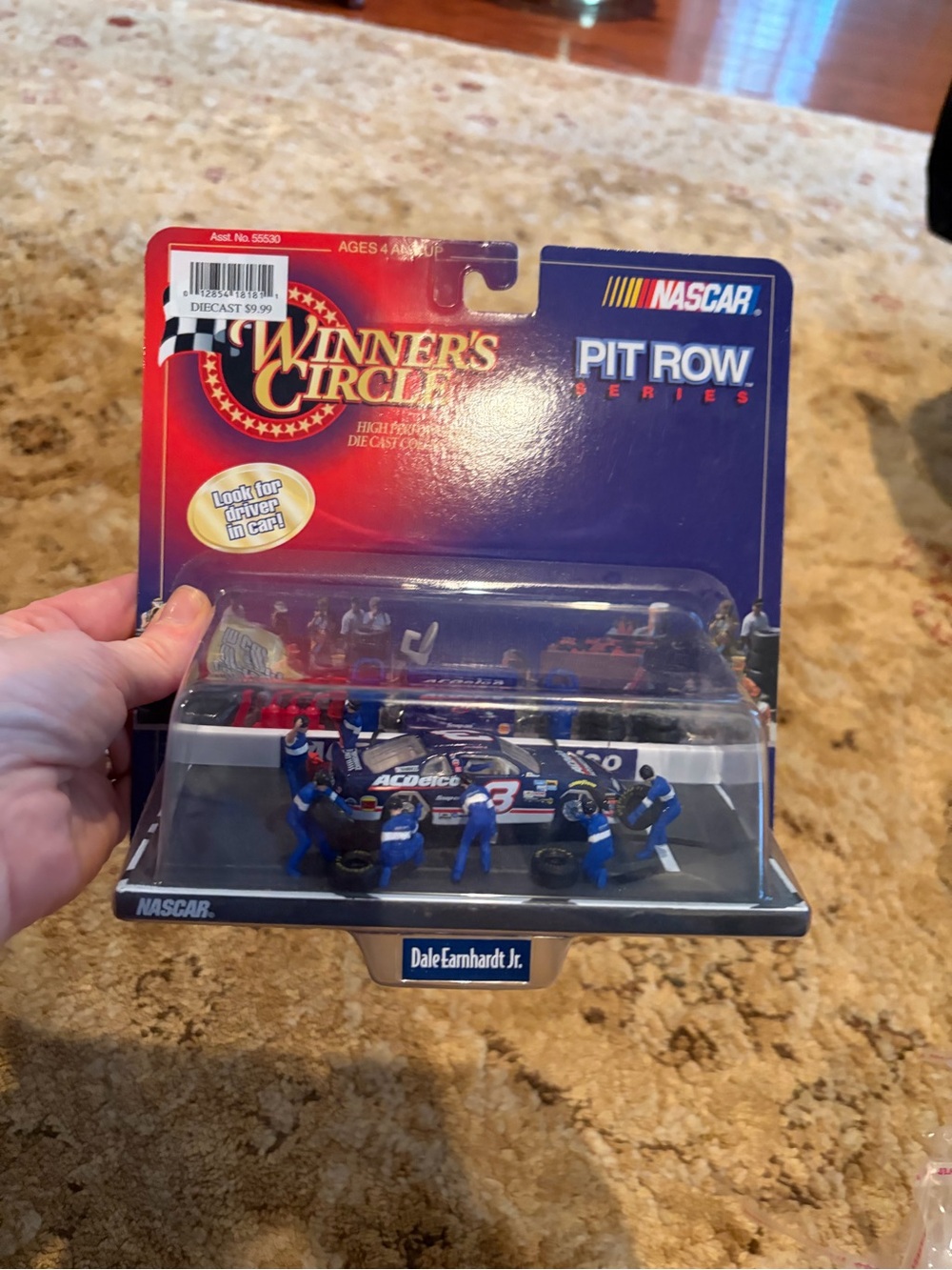 Nascar Dale Earnhardt Jr. Blue & White Pit Row Playset